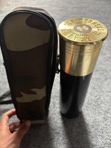Shotshell Thermo Bottle 20 Gauge Shotgun Shell Insulated Travel Thermos & Bag - Picture 1 of 10