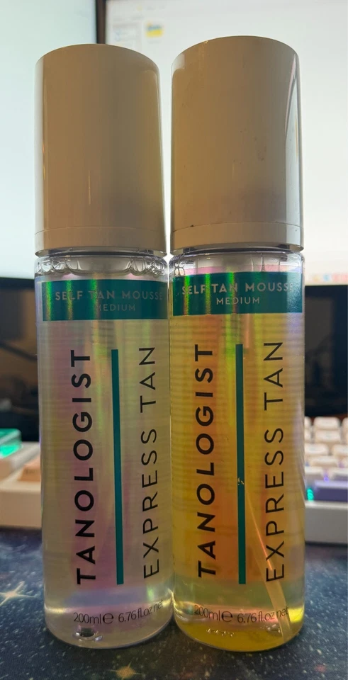 (2) TANOLOGIST EXPRESS TAN SELF TANNING MOUSSE MEDIUM ORGANIC VEGAN - 6.76 OZ EA - Image 1 of 1