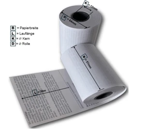 40 Thermorollen Kassenrollen 57mm x 50m x 12mm - 40 Rollen - SEPA Lastschrift - Bild 1 von 1