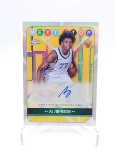 2024-25 AJ Johnson RC Topps Chrome Next Stop Auto #NSS-AJ Milwaukee Bucks - Picture 1 of 4