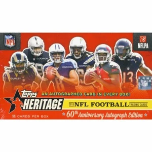 2015 Topps Heritage Football Factory Sealed Box 1 Auto Autograph 11 Cards (Qty) - Picture 1 of 1