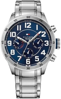 TOMMY HILFIGER 1791053 OROLOGIO UOMO ACCIAIO BLU CRONO 46mm LIST 199€ SOTTOCOSTO - Immagine 1 di 4