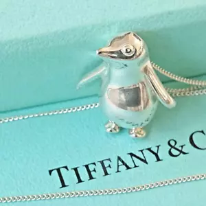 Tiffany & Co. Penguin Pendant Necklace Sterling Silver SV925 10 inch No BOX - Picture 1 of 7
