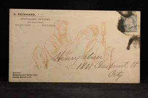 Wisconsin: Milwaukee 1891 (circa) Reinhard Optician Great Advertising Cover - Imagen 1 de 2