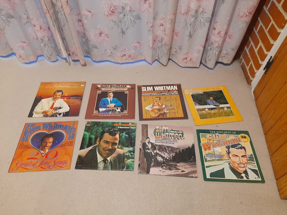 Collection of 8 Slim Whitman vinyl LPs Records Very Best Love Songs Country - Image 1 of 1