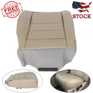 Fits 02-07 Ford F250 F350 Super Duty Lariat XL XLT Driver Bottom Seat Cover Tan - Picture 1 of 11