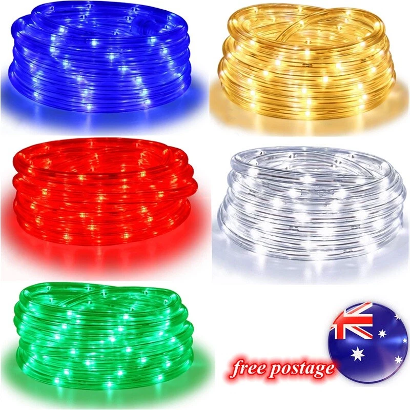 Solar LED Powered Fairy String Rope Strip Lights Waterproof Outdoor Garden Patio - Image 1 of 4