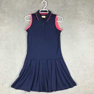 Nicklaus Eco Choice Girls Tennis Sleeveless Collared Dress Blue XL (18/20)