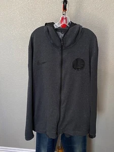 Nike NBA Golden State Warriors Thick Zipepred SWEATER 2XL XXL Length 33.5 - Picture 1 of 10