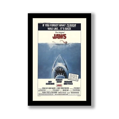 JAWS - 11x17 Framed Movie Poster by Wallspace
