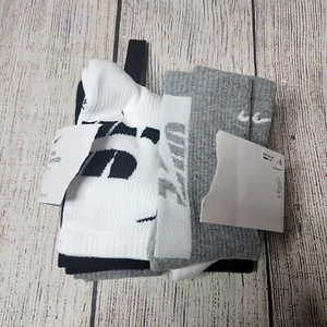 Nike Boys' Performance Cushioned Crew Socks 6 Pack Youth 3Y-5Y - New in Package - Picture 1 of 3