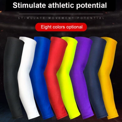 Elbow Support Arm Sleeves Cover UV Sun Protection Basketball sports Compression. - Image 1 of 4