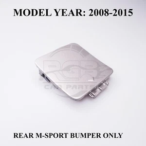 Cubierta de gancho de remolque para parachoques trasero deportivo BMW 7er F01 F02 F04 M 08-15 cachemir plateado A72 - Imagen 1 de 13