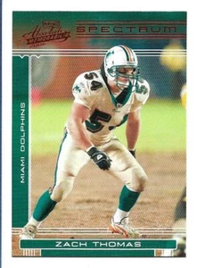 Zach Thomas 2006 Absolute Memorabilia Spectrum Red #88 Miami Dolphins - Imagen 1 de 2