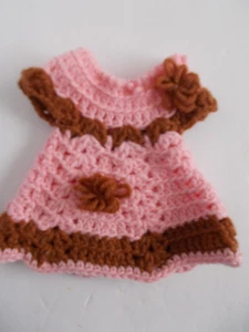 Vintage Handmade Crocheted Baby Doll Dress - Picture 1 of 2