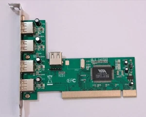 Scheda Hamlet HUSB2PCI High Speed Scheda 4+1 porte usb 2.0 PCI VIA VT6212L - Foto 1 di 2
