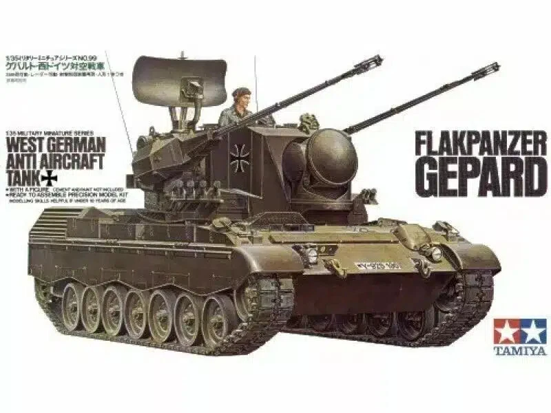 Tamiya 35099 West German Anti-Aircraft Tank Flakpanzer Gepard Kit Montaggio 1/35 - Immagine 1 di 1