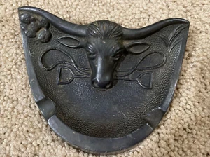 Antiker schwerer primitiver einzigartiger Bullhead Aschenbecher alter Wilder Westen - Bild 1 von 12