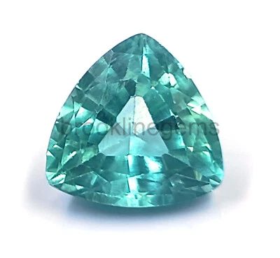 Piedra preciosa suelta certificada con forma de billón de quilates de turmalina azul natural 5ARS Foto 1 de 4