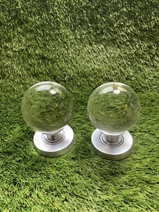 Unused Old Stock Pair Of Jedo Glass Door Knobs/Handles B520 - Picture 1 of 12