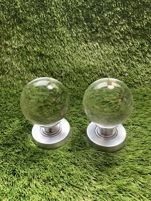 Unused Old Stock Pair Of Jedo Glass Door Knobs/Handles B520 - Image 1 of 4