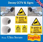 Dummy CCTV Camera's & English Signs & Labels (ideal for Homes & Business)