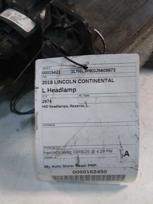 Driver Headlight HID Headlamps Premiere Fits 17-20 LINCOLN CONTINENTAL 405133 - Image 1 of 3