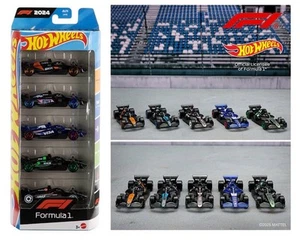 2x Hot Wheels 1:64 Basic Formula 1 Racing 5 Cars Set Mclaren Redbull Sauber HAAS - Picture 1 of 2