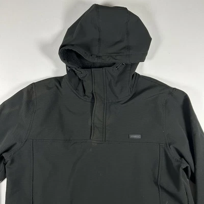 Sudadera con capucha O'Neill para hombre 1/4 cremallera TechJacket mediana negra forrada de lana envejecida Foto 1 de 4