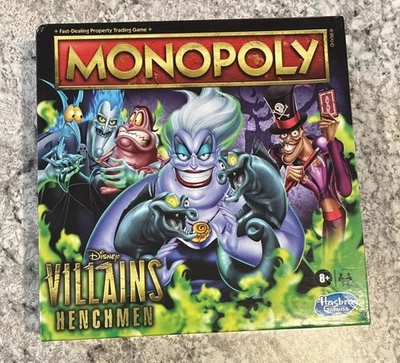 Disney VILLIANS Henchmen Monopoly Juego de Mesa de Comercio Edades 8+ Úrsula Nuevo y Precintado Foto 1 de 4