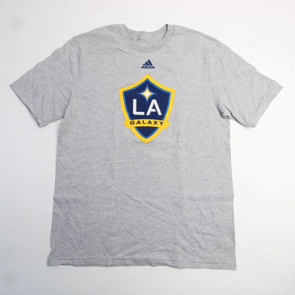 LA Galaxy adidas Short Sleeve Shirt Youth Gray Used - Image 1 of 1