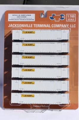 Jacksonville Terminal JTC ~ N Scale ~ JB HUNT ~ 53' High Cube Containers ~537111 - Image 1 of 3