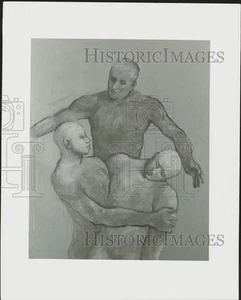 1988 Press Photo "Untitled" Oil on Canvas Painting by D. Hobermarsky - sra39187 - Picture 1 of 2