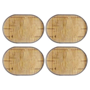  4 Pezzi Piastrelle Calde in Bambù per Cucina Tessuto a Mano Tavolo da Pranzo Tovaglietta - Foto 1 di 12
