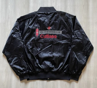 Antigo Auburn Sportswear Oldsmobile Cutlass Cetim Bombardeiro Tamanho G - Imagem 1 de 4