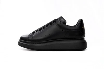 Alexander McQueen Black Sneakers Men's Shoes with Golden letters - Image 1 of 4