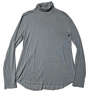 prAna Gray Turtleneck Sweater Size M Soft Base Layer Cozy Long Sleeve Knit Top - Picture 1 of 5