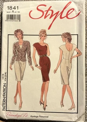 STYLE SEWING PATTERN 1841 for MISSES LINED JACKET & DRESS ~ SIZES 6 - 18 ~ NEW - Image 1 of 3