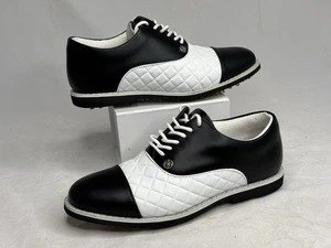 Barely Worn G/FORE Quilted Cap Toe Gallivanter Golf Shoes Onyx/Snow US Women 5 - Picture 1 of 6