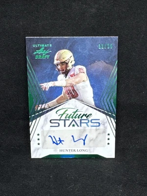 2021 Leaf UD Hunter Long SSP /25 Future Stars RC Auto Jax Jags TE - Image 1 of 2