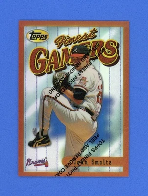 1996 Topps Finest JOHN SMOLTZ Refractor Baseball Card ~ NM-MT ~ HOF Braves ~ - Image 1 of 2