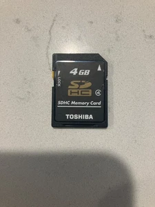OEM Genuine Toshiba 4GB SDHC Memory Card - Class 4 - SD-K04G - Made in Japan - Picture 1 of 2