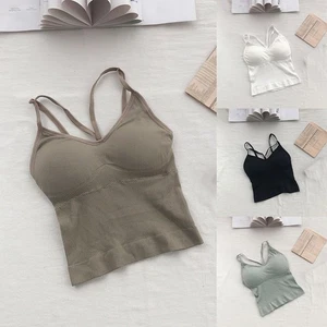 Women Strapless Underwear Camisole Vest with Deep Neck and Back Closure - Picture 1 of 14
