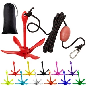 1 Pack Marine Kayak Anchor Kit 3.5 lb Folding Grapnel Anchor Kit Boat Anchor ... - Picture 1 of 7