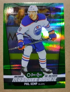 2024-25 O-Pee-Chee Marquee Rookie Green Rainbow Phil Kemp #/33 Oilers - Picture 1 of 2