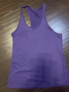 Nike Running Womens Medium Dri Fit Purple Purple Racer Back Tank Top - Picture 1 of 6