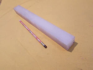 NATURAL UHMW BAR machinable plastic flat sheet stock 1-1/8" x 1-1/4" x 12" LONG - Picture 1 of 1