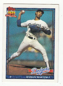 Tarjeta de béisbol 1991 Topps #340 Ramon Martinez La Dodgers - casi nueva - Imagen 1 de 1