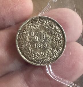 Switzerland 1/2 Franc 1898 Grade UNC