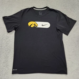 Nike Iowa Hawkeyes Shirt Herren Medium Schwarz Dri Fit College Kurzarm Tee Logo - Bild 1 von 11
